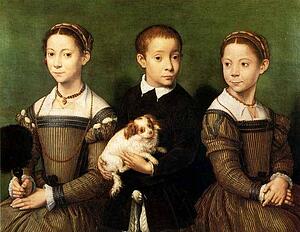 Portrait Of Three Children - Art Print Art Print - Portrait Of Three Children