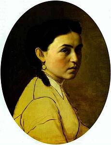 Portrait Of Yelena Perova, Née Scheins, The Artist's First Wife - Art Print Art Print - Portrait Of Yelena Perova, Née Scheins, The Artist's First Wife