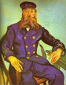 Art Print - Postman Joseph Roulin, Seated In A Cane Chair