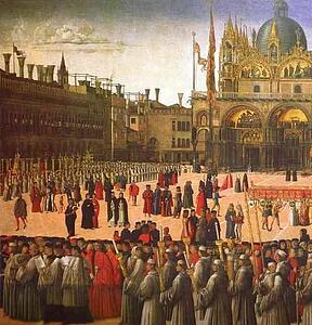 Art Print - Procession In St. Mark's Square. Detail