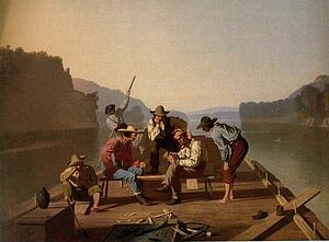 Raftsmen Playing Cards - Art Print Art Print - Raftsmen Playing Cards