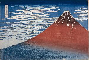 Red Art Print - Red Fuji, Also Known As Fine Wind, Clear Weather (Gaifū Kaisei).