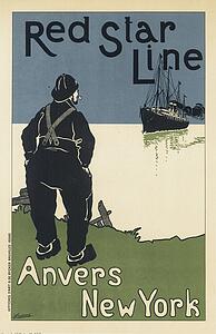 Lines Art Print - Red Star Line