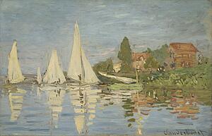 Monet Argenteuil Art Print - Regattas At Argenteuil