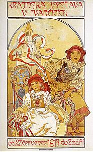 Mucha Exhibition Exposition Mucha Art Print - Regional Exhibition At Ivančice / Exposition Regionale A Ivančice