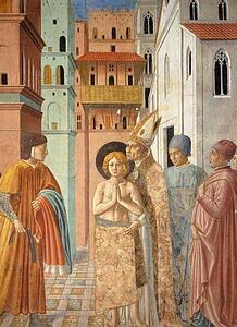 Art Print - Renunciation Of Worldly Goods And The Bishop Of Assisi Dresses St. Francis
