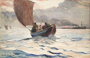 Fish Art Print - Returning Fishing Boats