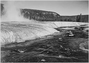 Firehold River Art Print - River In Foreground, Trees Behind, "firehold River, Yellowstone National Park, " Wyoming. Photographs Of National Parks And Monuments, Compiled 1941 - 1942, Documenting The Period Ca. 1933 - 1942.
