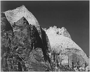 Against Dark Sky Art Print - Rock Formation Against Dark Sky, "zion National Park, 1941, " Utah. Photographs Of National Parks And Monuments, Compiled 1941 - 1942, Documenting The Period Ca. 1933 - 1942.