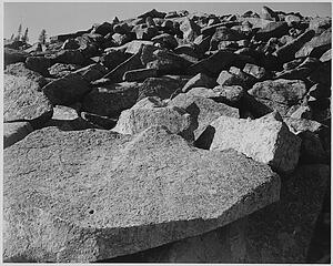 Rock Formation, "moraine, Rocky Mountain National Park," Colorado.  Photographs Of National Parks And Monuments, Compiled 1941 - 1942, Documenting The Period Ca. 1933 - 1942. - Art Print Art Print - Rock Formation, "moraine, Rocky Mountain National Park," Colorado.  Photographs Of National Parks And Monuments, Compiled 1941 - 1942, Documenting The Period Ca. 1933 - 1942.