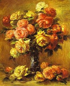 Roses In A Vase - Art Print Art Print - Roses In A Vase