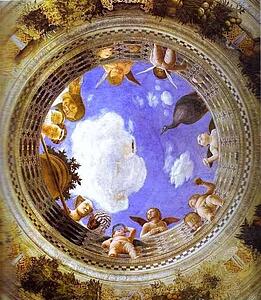 Art Print - Roundel With Putti And Ladies Looking Down