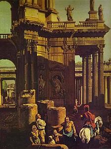 Art Print - Ruins Of A Temple. Detail