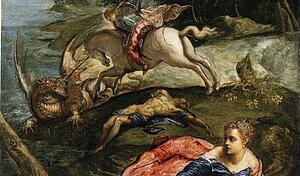 Art Print - Saint George, The Princess And The Dragon. Detail