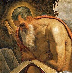Saint Jerome In The Wilderness. Detail - Art Print Art Print - Saint Jerome In The Wilderness. Detail