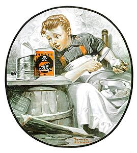 Potatoes Art Print - Saturday Evening Post Cover – "mom’s Helper"