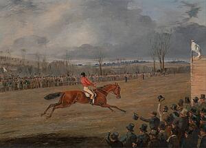 Henry Thomas Alken Art Print - Scenes From A Seeplechase: The Winner