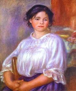 Seated Young Girl (Hélène Bellon) - Art Print Art Print - Seated Young Girl (Hélène Bellon)