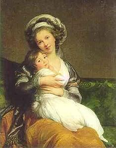 Self Portrait With Daughter (Jeanne Julie Louise, 1780-1809) - Art Print Art Print - Self Portrait With Daughter (Jeanne Julie Louise, 1780-1809)