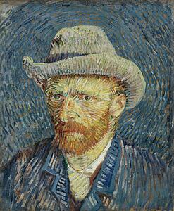 Hat Art Print - Self-Portrait With Grey Felt Hat