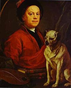 Art Print - Self-Portrait With Pug Dog
