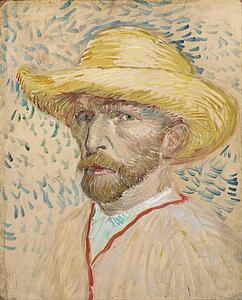 Hat Art Print - Self-Portrait With Straw Hat