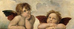 Raphael Art Print - Sistine Madonna (Cherubini Detail)