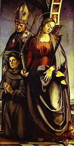 Art Print - Ss. Augustine, Catherine Of Alexandria, And Anthony Of Padua