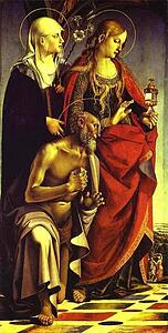 Art Print - Ss. Catherine Of Siena, Mary Magdalene And Jerome