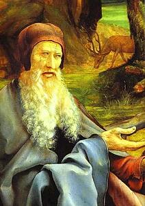 Art Print - St Anthony Visiting St Paul The Hermit In The Desert. Detail. St. Anthony