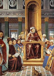 St. Augustine Teaching In Rome. Detail - Art Print Art Print - St. Augustine Teaching In Rome. Detail