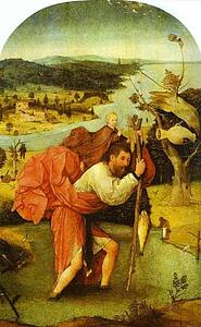 St. Christopher Carrying The Christ Child - Art Print Art Print - St. Christopher Carrying The Christ Child