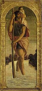 St. Christopher (Panel Of St. Vincent Ferrar Polyptych) - Art Print Art Print - St. Christopher (Panel Of St. Vincent Ferrar Polyptych)