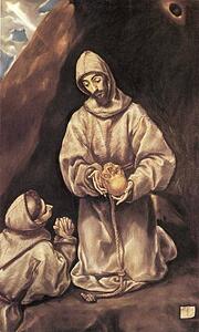Art Print - St. Francis And Brother Leo Meditating On Death