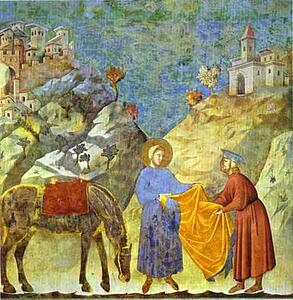 Art Print - St. Francis Giving His Cloak To A Poor Man