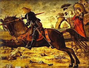 St. George And The Dragon. Detail - Art Print Art Print - St. George And The Dragon. Detail
