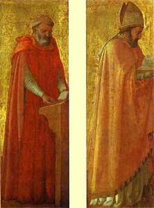 St. Jerome And St. Augustine. Panels From The Pisa Altar - Art Print Art Print - St. Jerome And St. Augustine. Panels From The Pisa Altar