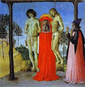 St. Jerome Supporting Two Men On The Gallows - Art Print Art Print - St. Jerome Supporting Two Men On The Gallows