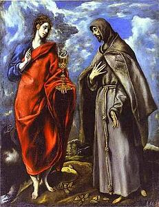 St. John The Evangelist And St. Francis - Art Print Art Print - St. John The Evangelist And St. Francis