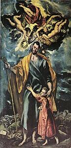 St. Joseph And The Christ Child - Art Print Art Print - St. Joseph And The Christ Child