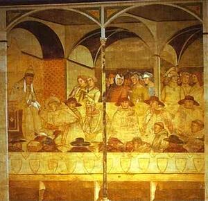 St. Louis Of Toulouse Bids Farewell To Boniface Viii - Art Print Art Print - St. Louis Of Toulouse Bids Farewell To Boniface Viii