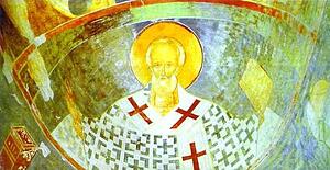 Art Print - St. Nicolas. Mural In The Church Of Nativity Of The Virgin In The Pherapontov Monastery