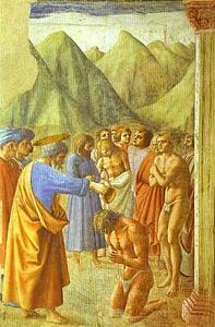 St. Peter Baptizing The Neophytes - Art Print Art Print - St. Peter Baptizing The Neophytes