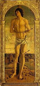 St. Sebastian (Panel Of St. Vincent Ferrar Polyptych) - Art Print Art Print - St. Sebastian (Panel Of St. Vincent Ferrar Polyptych)