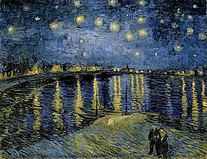 Over Art Print - Starry Night Over The Rhône