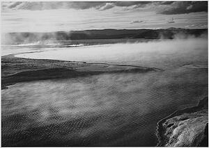 Pool Art Print - Steaming Pool In Foreground, High Horizon, "fountain Geyser Pool, Yellowstone National Park, " Wyoming. Photographs Of National Parks And Monuments, Compiled 1941 - 1942, Documenting The Period Ca. 1933 - 1942.