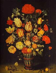 Still-Life Of Flowers - Art Print Art Print - Still-Life Of Flowers