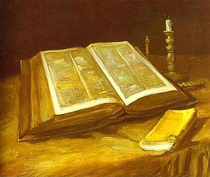 Art Print - Still Life With Open Bible