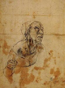 Study For The Head Of An Old Woman - Art Print Art Print - Study For The Head Of An Old Woman