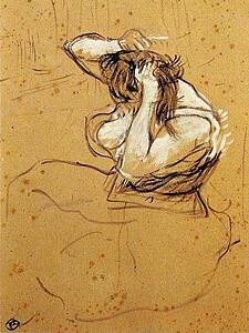 Art Print - Study For Woman Brushing Her Hair